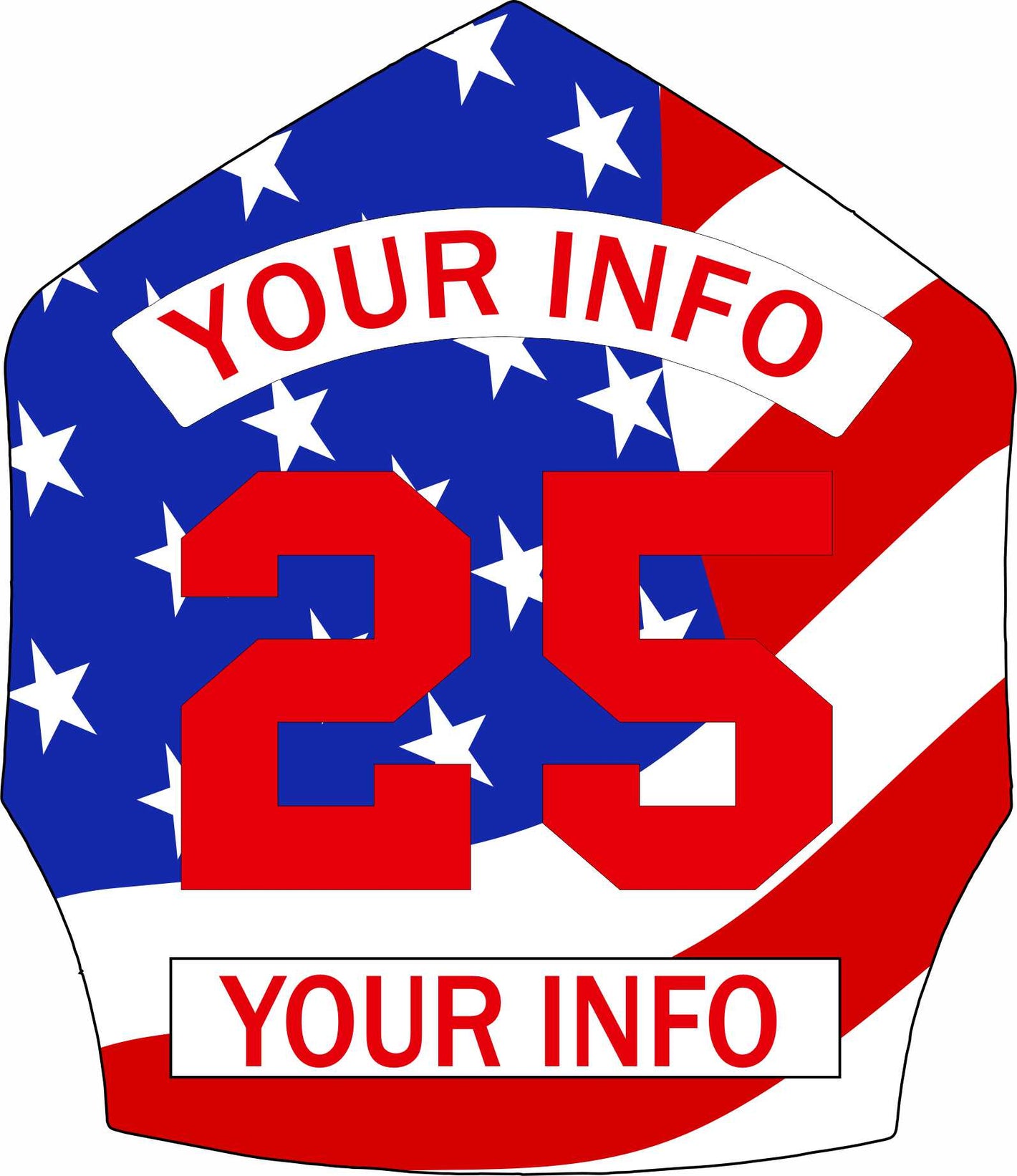 AMERICAN FLAG LEATHER SHIELD