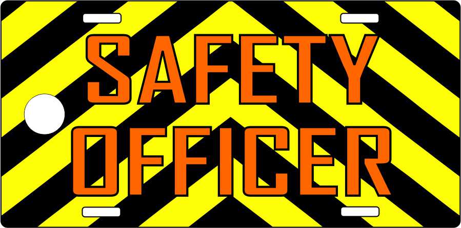 SAFETY OFFICER LICENSE PLATE KEY CHAIN