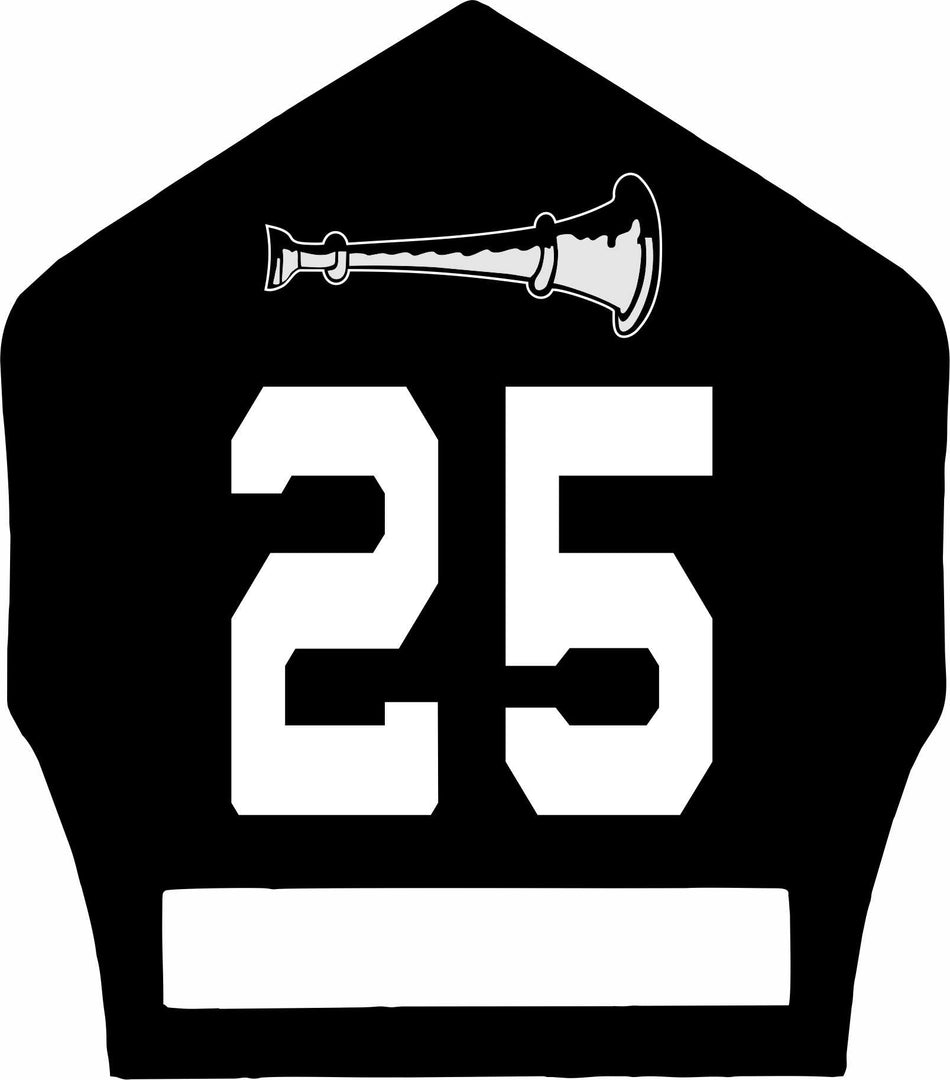 6 INCH  PANEL SHIELD W/ RECESSED # AND DECAL ON TOP