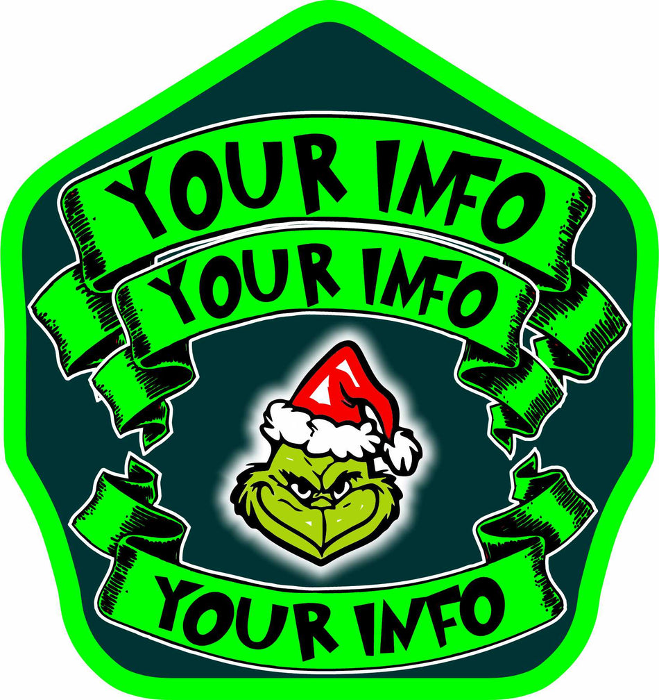CHRISTMAS GRINCH 3 PANEL METAL SHIELD