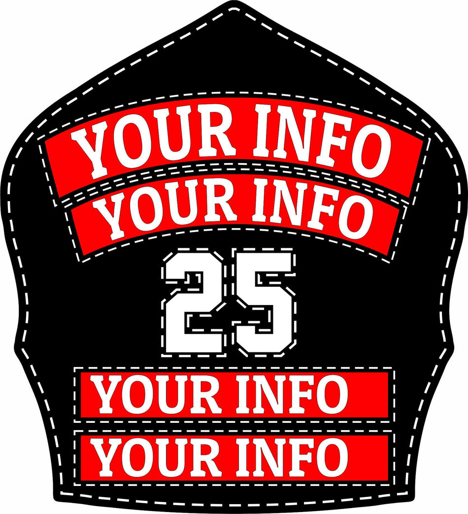PRINTED 4 PANEL SHIELD WITH CENTER NUMBER