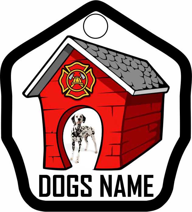FURRY FIREFIGHTER DOG TAG